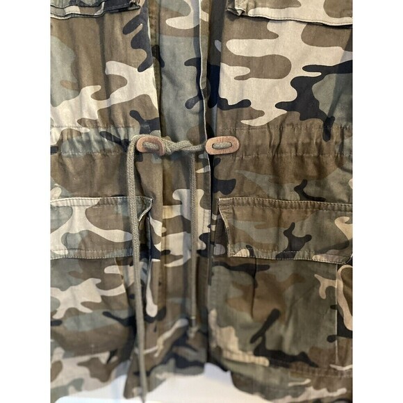LOVE TREE Camouflage Military-Style Waist-Length Utility Jacket Women’s Medium - Picture 6 of 11
